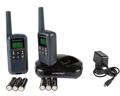 SilverCrest Funkgerät Walkie Talkie PMR 2er Sprechfunkgerät Handfunkgerät