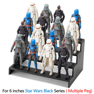 FIGURESLAB 56PCS 6inch Action Figure Display Peg Stand, Figure Toy Support Base Holder, Compatible with 1/12 Mavel Legends Series/GiJeo Classified Series/D C/Mo tu Figures, Square