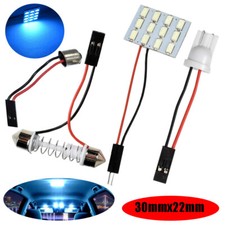 T10 Festoon Ba9s Adapter Dome Roof Light 12 Led Ice Blue Lamp Panel Y1 Jae