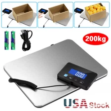 200kg 440lbs LCD Digital Postal Parcel Scales Platform Postage Shipping Weighing
