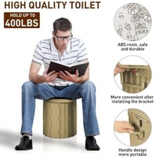 LED-Light Camping Bathroom camoflage Portable Camping Toilet with Pop-Up Privacy
