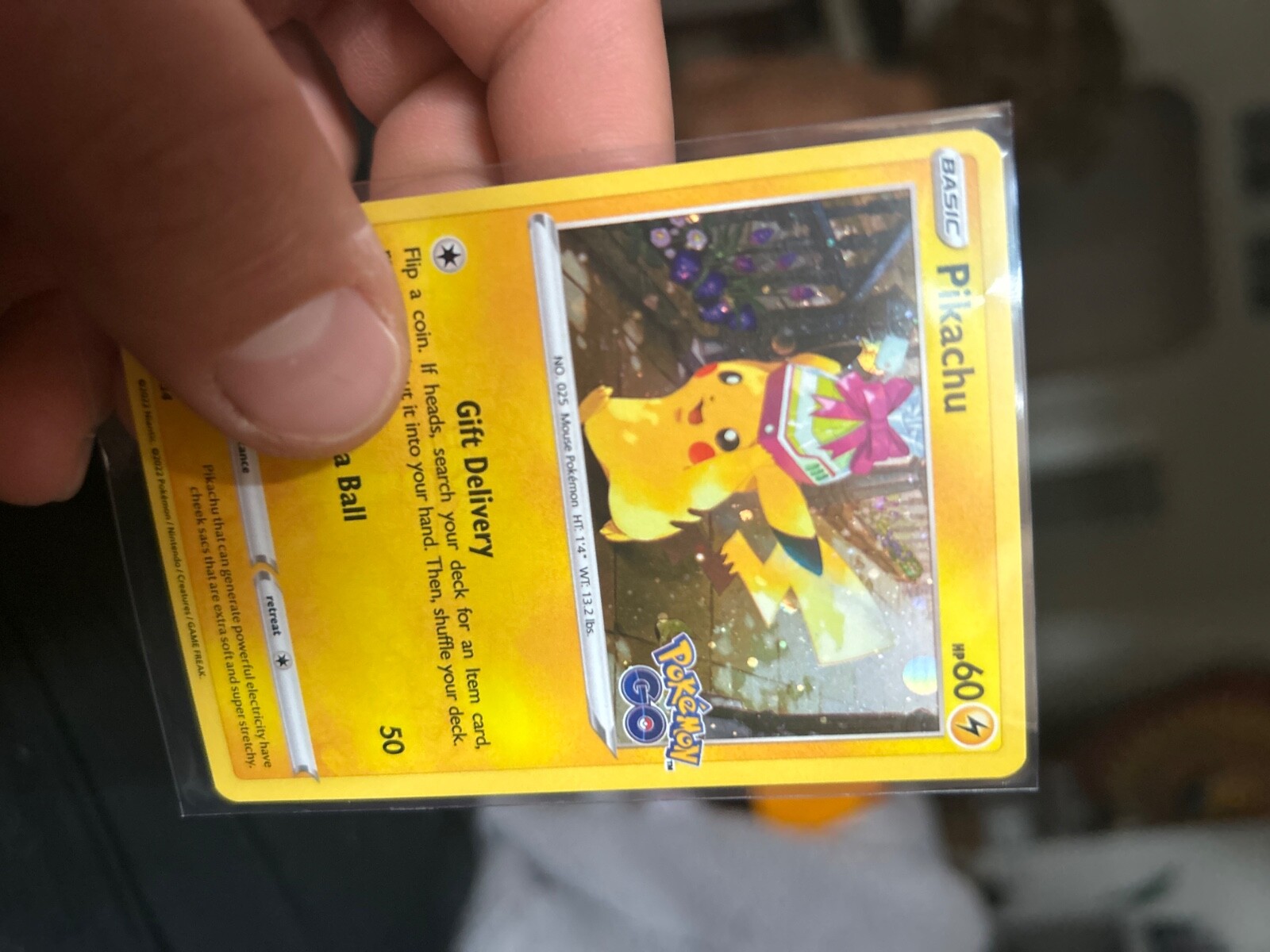 Pikachu SWSH234 Black Star Promo Pokemon Go Holo Card Mint NM