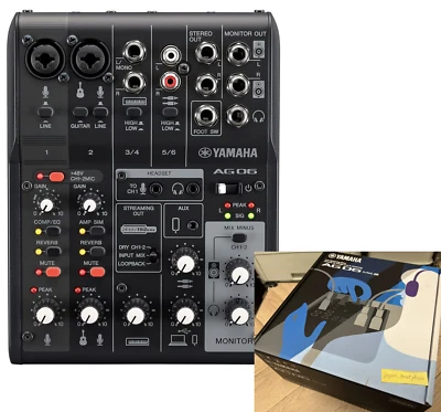 YAMAHA AG06 AG06MK2 B Black 6ch Live Streaming Mixer USB Audio Interface NEW BOX - Image 1 of 4