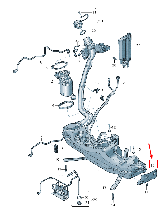 NOUVELLE PLAQUE DE PROTECTION DE RÉSERVOIR DE CARBURANT SKODA OCTAVIA 5E MK3