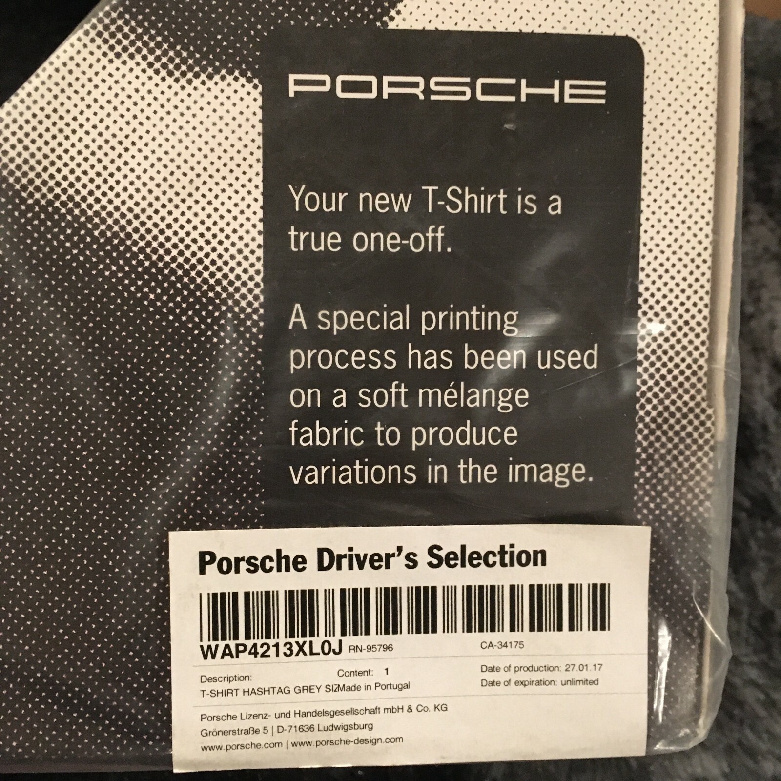 PORSCHE DESIGN SELECTIONS MEN'S HASHTAG GREY T-SHIRT EURO SIZE 3XL/USA SIZE  XXL | eBay