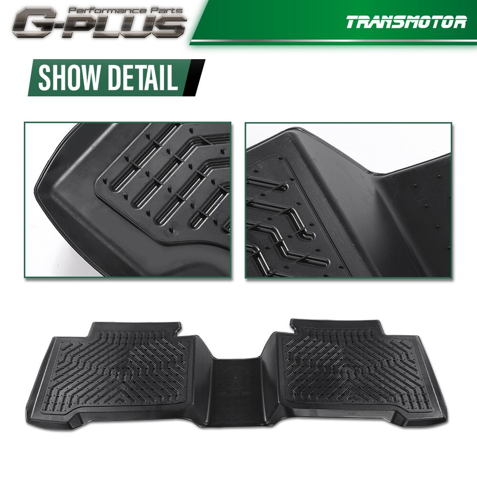 All-Weather Floor Mats For 2018-2023 Toyota Tacoma Double Cab - TPE Rubber, 3-Piece Set