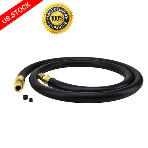  1/2" Diameter Hose, 3/8" FL to 1/4" FL Vacuum Certified Refrigerant Hose, 6'