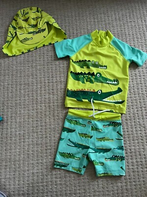 3 Next 1,5 2 Jahre Sommer Paket Sunsafe Sun Safe Badeanzug Alligator Hut Shorts