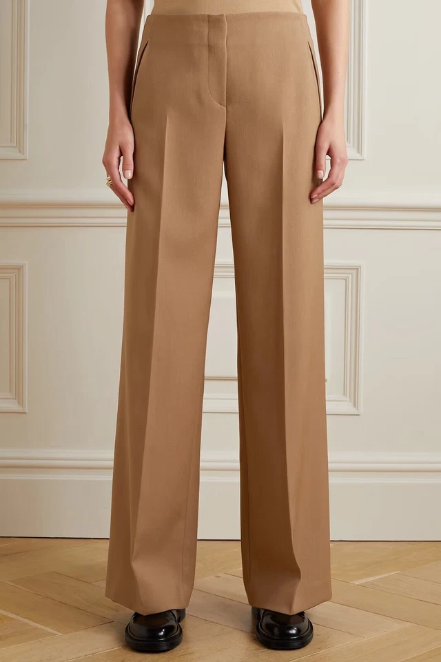 Pantalones The Row Camel Pipa en Lana Italiana Talla 6 Originalmente $1490