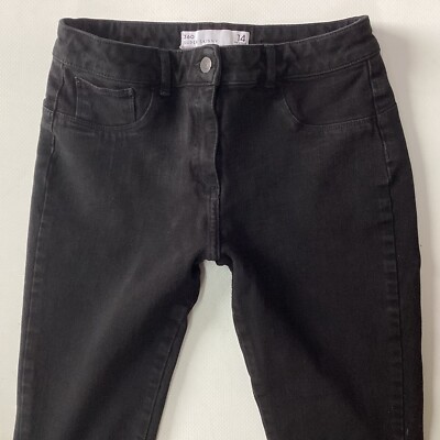 Ladies Next 360 Stretch Super Skinny Black Jeans Size 14 (456C