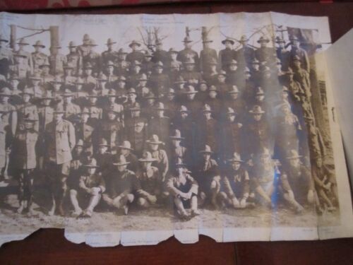 1918 WWI PHOTOGRAPH - COMPANY C 42ND ENGINEERS CAMP AMERICAN UNIVERSITY - TUB RR - Picture 5 of 9