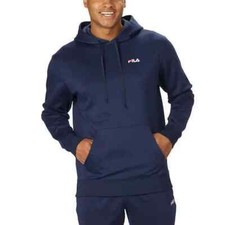 Fila Men's Performance Drawstring Hoodie Pullover Navy Size Large NWT