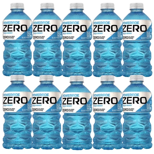 Powerade ZERO MIXED BERRY Sports Drink 0 Cal Enhanced Electrolytes 28Oz 10 Pack