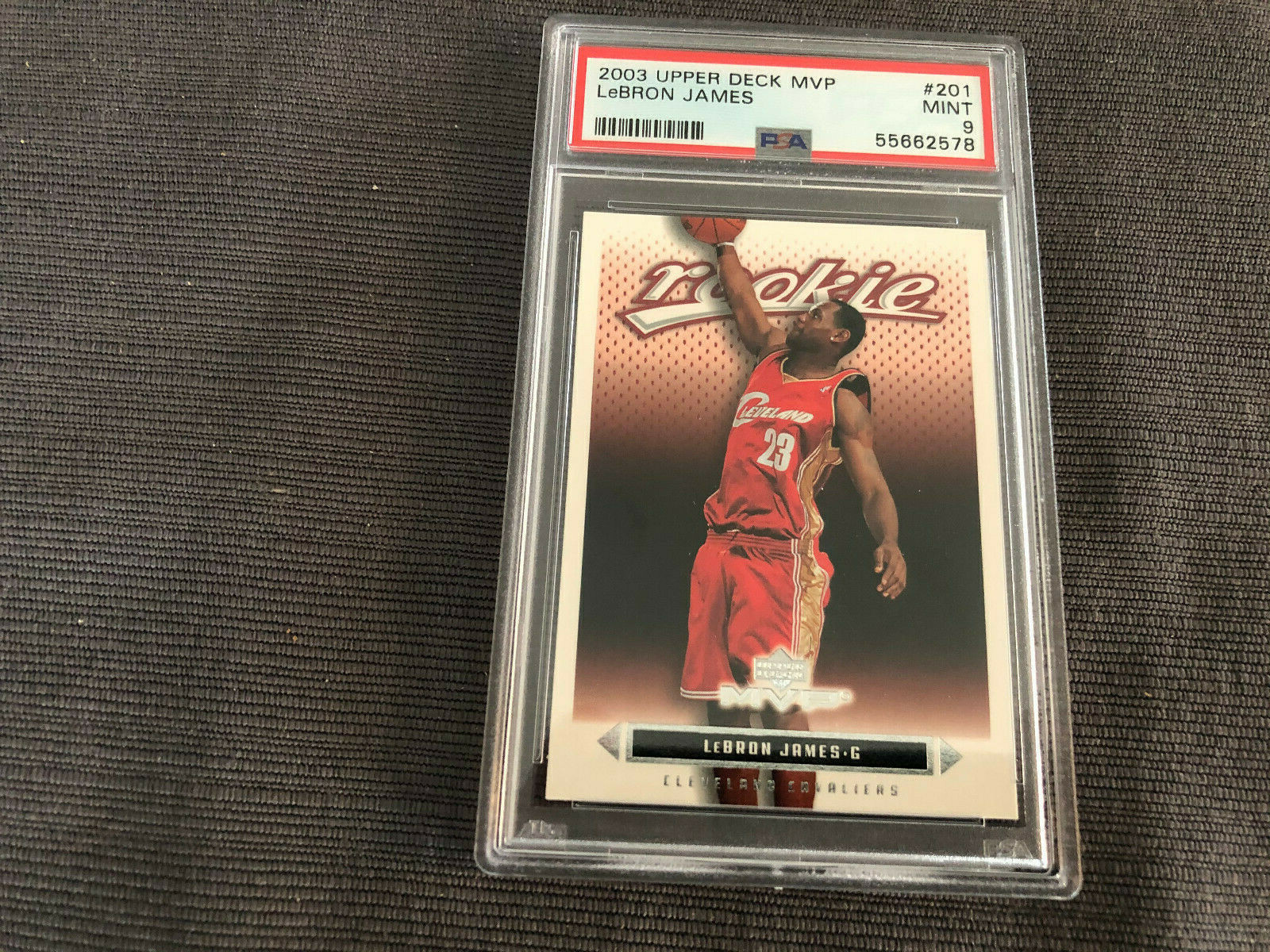 2003-04 UPPER DECK MVP LEBRON JAMES #201 PSA 9 MINT CLEVELAND CAVALIERS