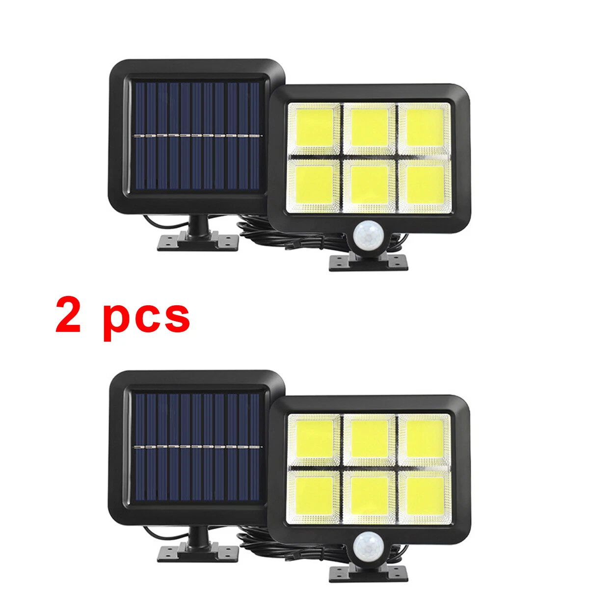 120COB Solar Flood Security Wall Light Powered PIR Motion Sensor Garden Outdoor