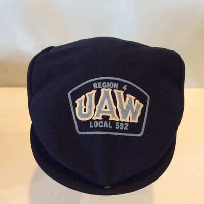 Vintage Flat Cap UAW Region 4 Local 592 Union Proud Auto Workers Aerospace IL
