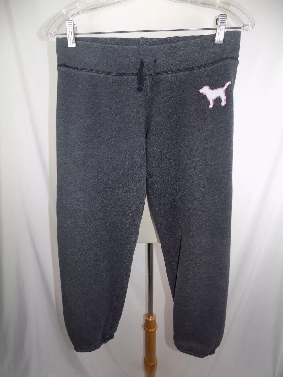 VICTORIA'S SECRET PINK ACADEMY WOMEN'S yoga running pants GRAY Sweats Small