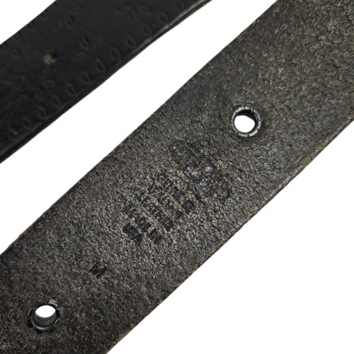 Old Navy Tooled Perforated Y2K Brown Leather Belt Women Size Medium Made in USA - Imagen 4 de 4