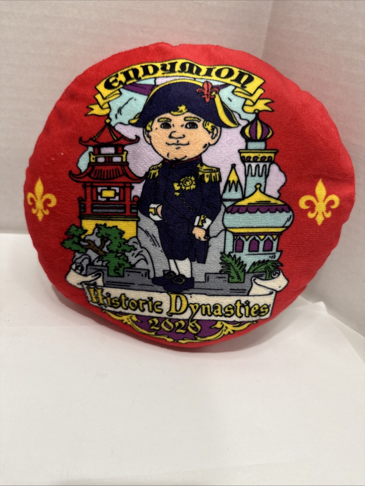 Endymion '20 Historic Dynasties Plush Pillow New Orleans Mardi Gras Parade Throw