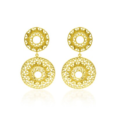 Bello Jhumka Design Orecchini 18k Lungo Oro Ottone Placcato Nozze bello-jhumka-design-orecchini-18k-lungo-oro-ottone-placcato-nozze
