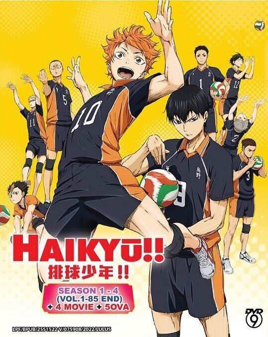 HAIKYU !! (SEASON 1-4)( HAIKYŪ ) - ANIME TV DVD (1-85 EPS+5 OVA+4 MOVIE)  ENG DUB