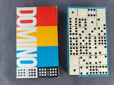 Altes Dominospiel von Peri - 55 Steine - vollständig, mit Anleitung, vintage
