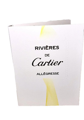 6 Rivieres de Cartier ALLEGRESSE Eau de Toilette Spray Samples-.06 oz. EA/ CARD