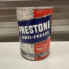 VINTAGE PRESTONE ANTI FREEZE TIN QUART CAN UNION CARBIDE USA FULL
