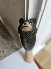 WOODEN CRAVED 8 INCH BEAR SHOE HORN