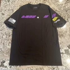 LGND Supply Co RACING Themed Graphic Black T-Shirt Men's Size L Loose Fit New!