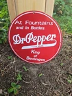 VINTAGE DR.PEPPER PORCELAIN SIGN GAS,OIL STATION PUMP PLATE COCA COLA DEW PEPSI
