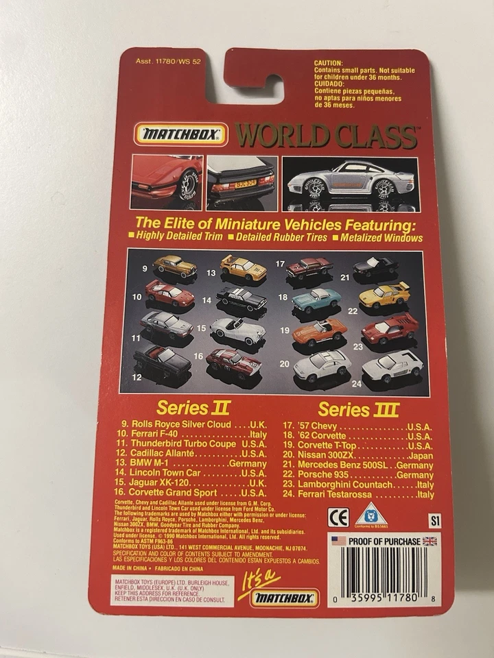 Matchbox Superfast World Class Mercedes 500 SL Limited Edition 1:64 #21 OVP - Bild 2 von 4