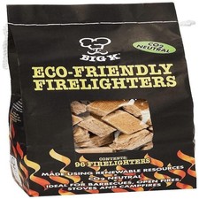 96 Eco Friendly Firelighters FSC Recycled 100% for Stoves Barbecues Campfires 0.05 per lighter