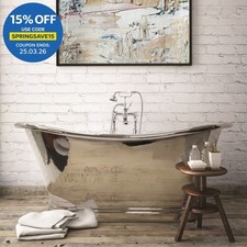 BC Designs Boat Traditional Freestanding Bath Nickel Double Ended 1700 x 725mm