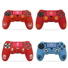 Football Skin Cover Silicone Protector With 2 Pcs Thumb Grip for PS4 Controller