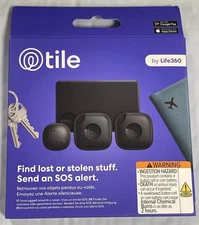 TILE BY LIFE360 ESSENTIALS BLUETOOTH TRACKERS LOCATORS KEYS- BRAND NEW.