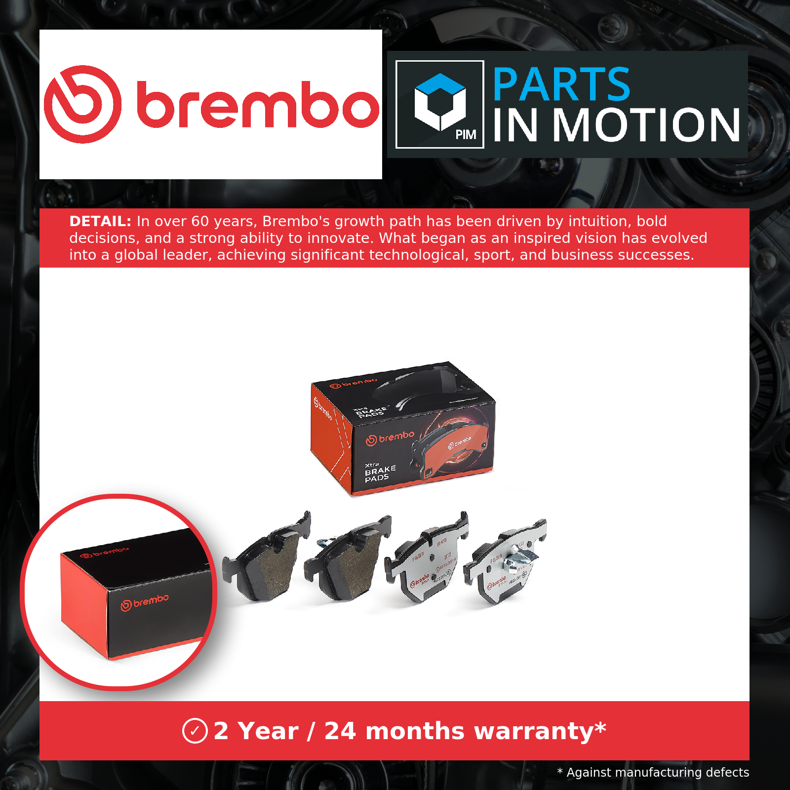 Brake Pads Set Rear P06033X Brembo 34212339276 34212339277 34212339278 23737 New