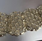 Vintage 80s Wide Gold Plated Filigree  Link Bracelet  7 Inches Long — photo 5