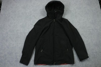 Prada Jacket Womens 40 Black Gore-Tex Hooded Rain Coat Made Italy