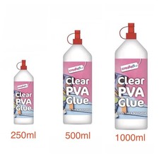 PVA GLUE BONDS FAST CLEAR CRAFT GLUE IDEAL SCHOOL HOME OFFICE NON TOXIC WASHABLE