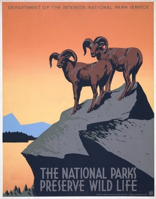 Vintage See America US Travel Bureau 1936 Travel Art Poster Print