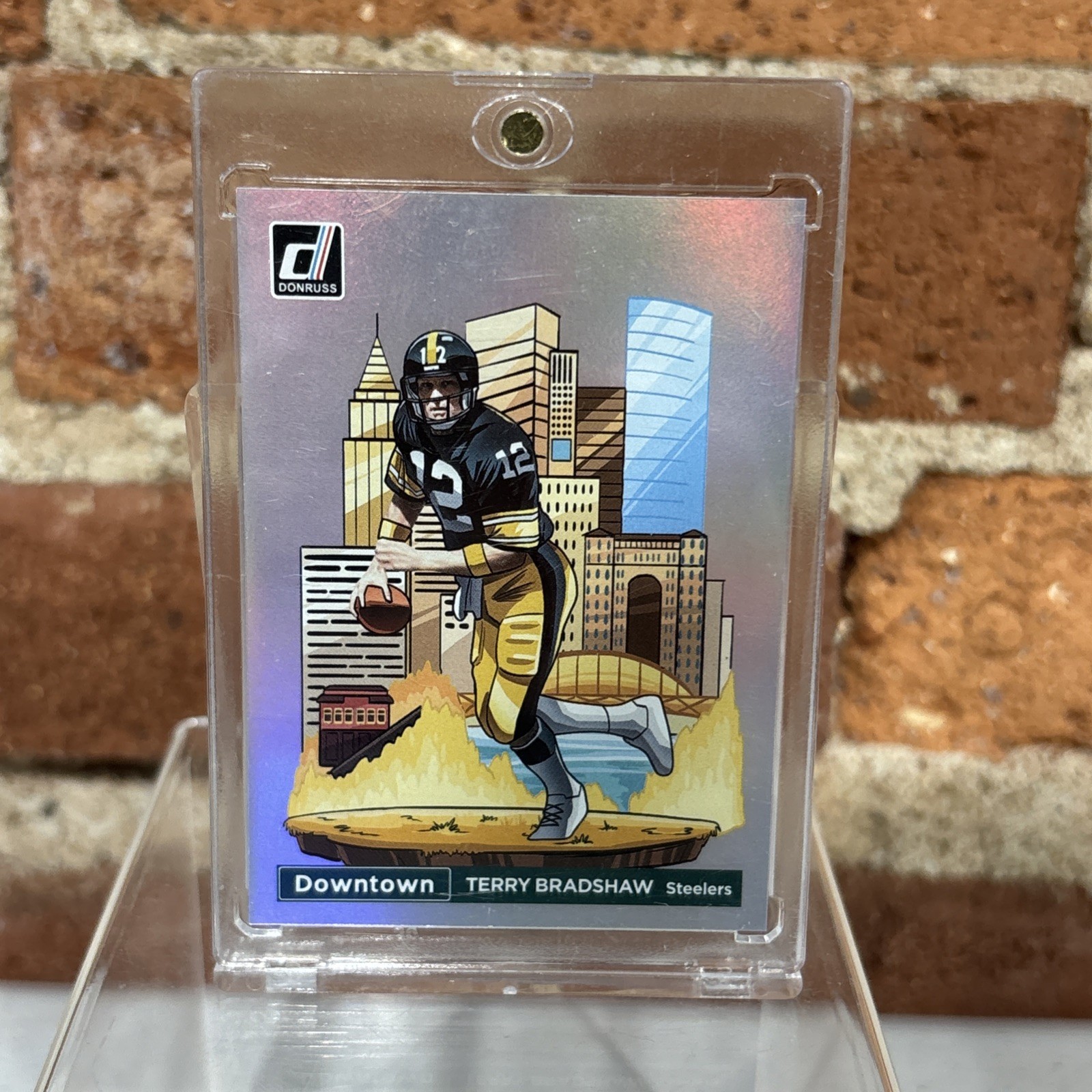 TERRY BRADSHAW 2024 PANINI DONRUSS #10 DOWNTOWN! SSP STEELERS CASE HIT