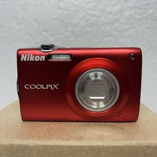 Nikon Coolpix S205 Red Point Shoot Digital Camera - LENS ERROR - FOR PARTS