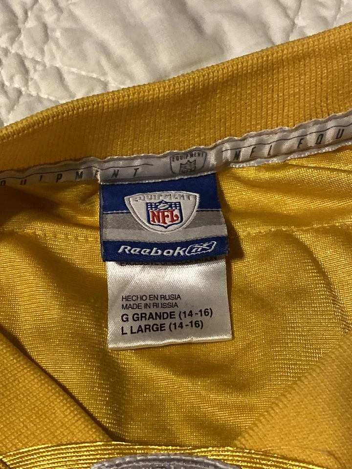 锐步堪萨斯城酋长队牧师福尔摩斯青年球衣,尺寸 L 黄色  — 第 4/4 张图片