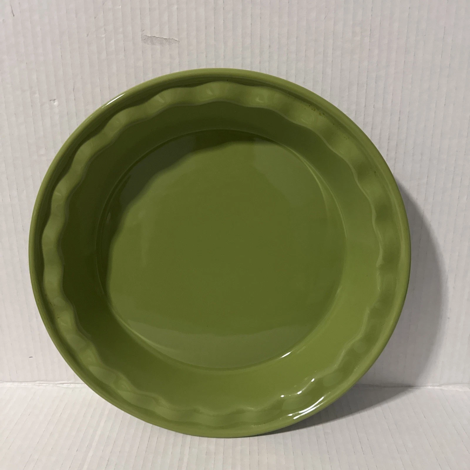 Chantal Baking Pie Dish Microwave/Oven Safe Casserole Stoneware Green 1qt/.95L