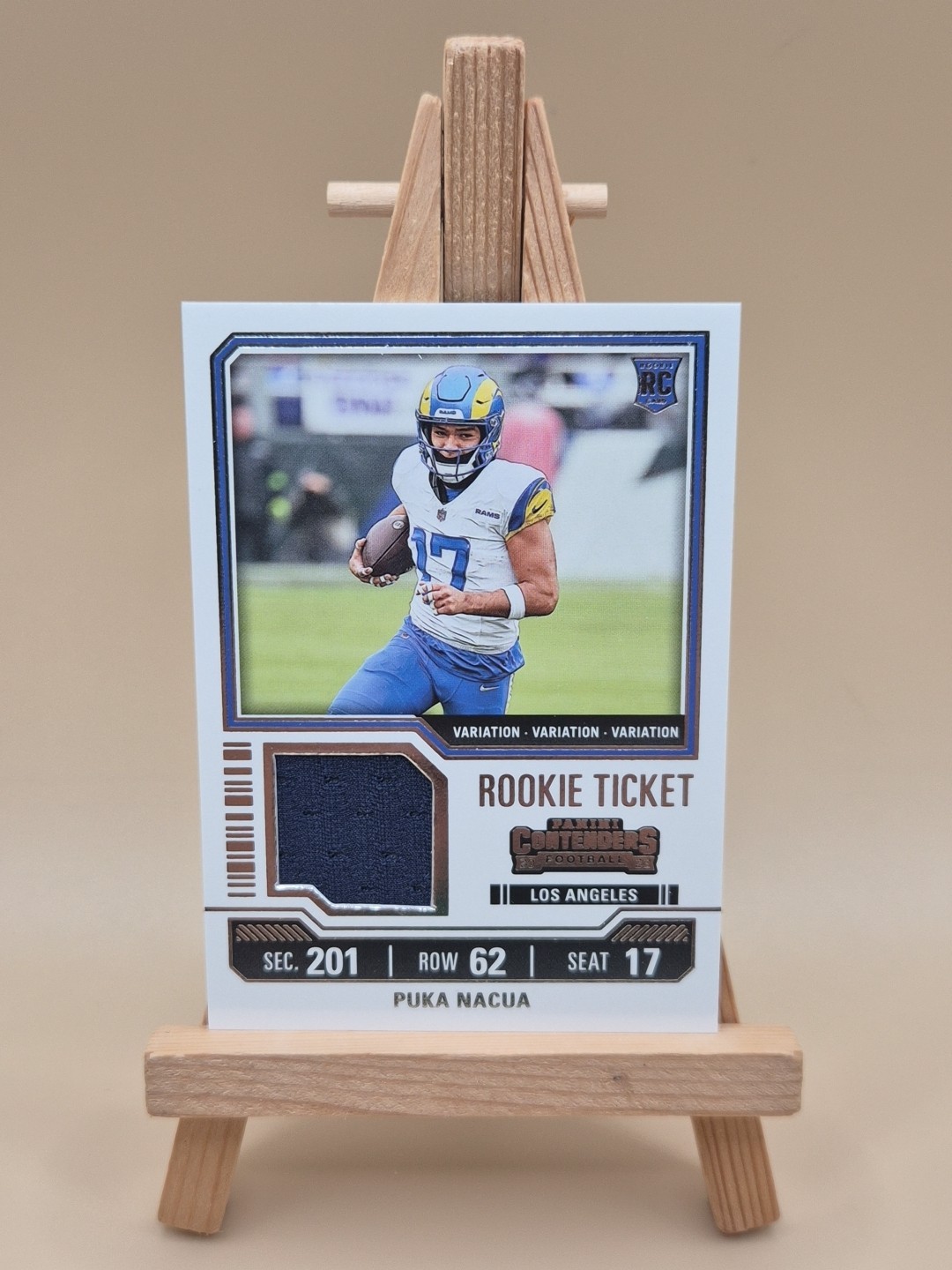 2023 Contenders PUKA NACUA Rookie Ticket Swatch Variation #TS13V Jersey Rookie