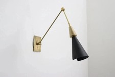 Applique da parete stile stilnovo ottone italiano applique da parete metà sec...