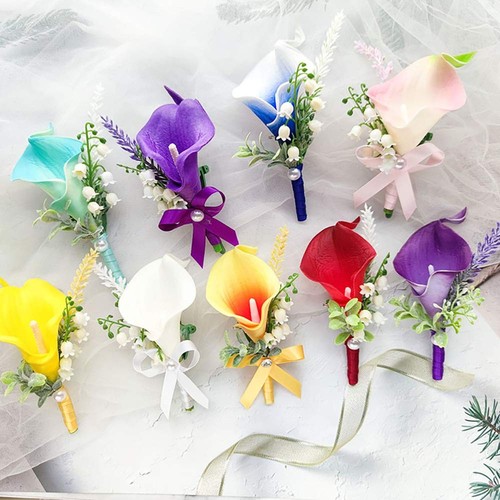 24PCS Artificial Flowers Fake Calla Lily Flowers Real Touch Calla Lily Faux F... - 第 7/7 張圖片