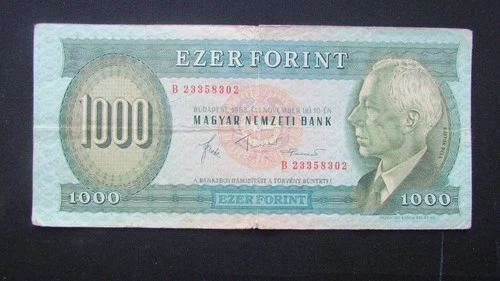 Hungary banknote, 1000 Forint 1983.