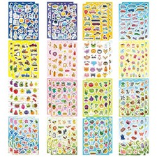 Kids Stickers Variety Pack Cute Animals Food Space Cars Party Favors 850 Pcs